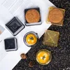 ギフトラップ50pcsクリアプラスチックケーキボックスパッケージ箱