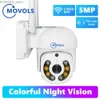 Autres appareils photo CCTV MOVOLS 5MP IP WiFi CCTV Sécurité Caméra Smart Tracking Wireless Wiwerless AUDIO PTZ PTZ TRAPILLAGE APPAREILLE VIDÉO DE SURVEILLANCE Y240403