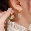 Dange oorbellen trendy opal ginkgo verlaat vrouwen