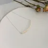 Chaines Collier de perles d'eau douce Ashiqi Natural 925 Siltrage Sterling pour filles bijoux de bijoux