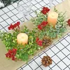 Candle Holders 2 Pcs The Ring Christmas Wreath Home Decor Wreaths Candlestick Wall Hanging Holiday Decorative Rings Xmas Decors