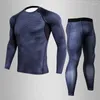 Sous-vêtement thermique pour hommes, combinaison complète Thermo Xxxxl, survêtement, vêtements de Compression, couche de Base, ensemble de Sport Rashgard, collants, chemise