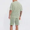 Masno Men Setfit Set Summer Speisure Mens Knit Ubranie