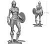 Brushes 1/24 75mm 1/18 100mm Resin Model Female Warrior 3d Printing Figure Unpaint No Color Rw025