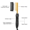 Lisseurs électrique chauffage chaud peigne 3in1 cheveux lisser les cheveux lisses lisses de fer plat litrefnish brosse pour les perruques bouclées fer