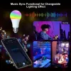 Contrôle WiFi ampoule LED intelligente lampe à intensité variable 14W RGB C + W E27 changement de couleur 2700K6500K Tuya Smart App contrôle fonctionne avec Alexa Google