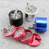 4 Layers Spice Grinder Herb Weed Grinder with Mill Handle Silver Kitchen Accessories Gadget Cooking Tools Hot Sale