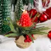 Titolare delle candele Porta di Natale Centrotavola artificiale Berry votiva decorazioni per feste squisite