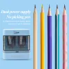 Sharpeners Tenwin 8044 2Colors Dualhole DualPower Electric Pencil Sharpener Portable Duty Mechanical Stationery Office School Supplies