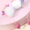 Hair Accessories 2Pcs Fashion Butterfly Hairpins Women Glitter Heart Tassel Clip Ribbon Flower Faux Fur Bang Girls Elegant Headwear