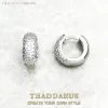 Ohrringe weiße Kreolie angelenkte Reifen Ohrringe Pave Europe Glam Fine Judenly für Frauen Geschenk in soliden 925 Sterling Silber