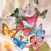 Mr. Paper Retro Art Style Butterfly Sticker Pack Natural Plant Plant Animal Hand Compte Decorative Sticker Sticker Stationery 30pcs / Pack