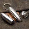 Outils 1PC Big Titanium Alloy Imperproof Bottle Ultralight Portable Seal Pill Storage Conteneur Outdoor Tools Botles