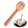 Fourks en acier inoxydable Spork Spork Spork Résister à des cuillères à crème glacée et salade pour manger de café créatif charmant cuillère de café créatif