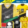 DoRTmunds 23 24 Jerseys de futebol Kids Kit Quarto 4º Especial Sancho 2023 2024 Copa Trikot 50º Aniversário Camisa de Futebol Home Away Terceiro Haller Reus Moukoko Brandt Conjuntos