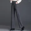 Women's Pants High Quality Woolen Wide Leg For 2024 Spring And Autumn Thickened Loose Straight Casual Pant