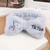 Tiktok Coral Fleece Soft Bow Band Band pour les femmes filles mignons Hair Bandbands Headwear Hair Accessories 10pcs ZZ