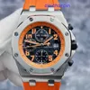 AP Calendar Wristwatch Royal Oak Offshore Series 26170st Orange Volcano Face Chronomter Automatic Mechanical Mens Watch