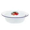 Dinnerware Sets Enamel Basin Noddle Bowl Retro Restaurant Soup Server Serving Utensils Household Enamelware Style Snack Containers