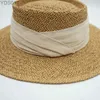 Wide Brim Hats Bucket Ribbon Rowing Hat Brown Summer Womens Sun Star Porkpie Fedora Wedding Kentucky Derby Church Dress yq240403