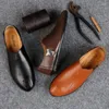 Chaussures décontractées Mode de mode hommes Véritable mocassins en cuir