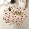 Table Cloth 152/180cm Round Waterproof Oil-proof PVC Printed Tablecloth Home Coffee Decor Cloths Cover