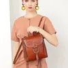 School Bags Genuine Leather Women Backpack Rucksack Simple Fashion Grils Book Bag Mini Oil Wax Cowhide Daypack Knapsack