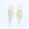 2pcs de joias femininas Brincos de borda de tassel de jóias Luxuosos para festas de casamento 2024 Marcas de designer de vendas quentes coreanas