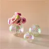 Vasos 3pc Conjunto de bola decoração de bola em casa vaso de flores para plantas de mesa de vidro interior decoração