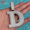 Оптовая обледенена A-Z Diamond Pendants очаровал первоначальное письмо Moissanite Penden