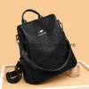 Backpack Style Kangaroo Backpack é elegante e minimalista resistente a desgaste na versão coreana. Tendência de textura casual feminina. Bola H240403