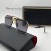 Mode Sonnenbrille für Männer Frauen Sommer Silverton Handgemachtes Halbrim-Retro-Brillen-Style Anti-Ultraviolett Dicke Metallquadratrahmen Zufällige Box