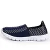 Casual Shoes Women Summer Fashion Breathable Female Slip On Handmade Woven Lady Flats Comfortable Loafers Plus Size