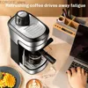 Coffee Makers Espresso machine 0.5L household and commercial semi-automatic coffee machine latte and cappuccino 800W latte EU plug Y240403