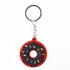 Keychains Key Chain Secure Pvc Doughnut Beauty And Health Car Decoration Snap Design American Schoolbag Pendant Decorations