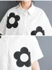 Blouses pour femmes chemises imprimées de fleurs de printemps surdimension