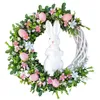 Fleurs décoratives de Pâques Engle d'oeufs Garlands Oranments Happy Day Decor pour la maison bienvenue Porte de printemps décorations suspendues