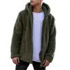 Men's Jackets Winter Warm Men Thick Hoodies Tops Fluffy Fleece Fur Jacket Hooded Coat Outerwear Long Sleeve Cardigans