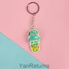 Mini slipper keychain soft ceramic keychain bag pendant Korean version doll car keyring gift