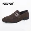 Casual Shoes Men Penny Mokorki zamszowe skórzane chłopcy 38-44 Rozmiar oddychający czarny miękki na zewnątrz letnie muły sukienki spacery