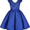 Robe de filles oblique épaule Bridesmaid Wedding Princess pour les enfants Birthday Party Light Luxury Performance Robe