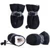 Dog Apparel 4pcs Antiskid Puppy Shoes Pet Protection Soft-soled Waterproof Supplies Care