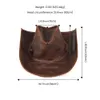 Joyir äkta läder Men Western Cowboy Hat Vintage Cap Handgjorda Western Shapeable Hållbara stora 60 cm Outback Hat 240327