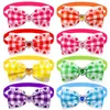 Appareils pour chiens 10pcs Bowties à carreaux printaniers Chat Cat coloré Collier réglable Diomand pour petits accessoires de toilettage