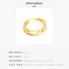 Rings del cluster 2024 Creative Fashion Link Chain for Women All Compatible Gold Plodato irregolare Fette di nozze Coinvolgimento