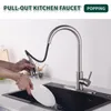 Kitchen Faucets 2024 Faucet Stainless Steel 304 Water Tap Modern Taps Pull Out Sprayer Mixer Sink