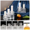 Candle Holders Creative Pillar Glass Candlestick Desktop Decoration Dinner Cup Striped Transparent Home Restaurant Ornaments