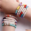 Surfer di perline Heishi Charm Bracelets Taylor Swiftie Disc si allungano lettere di reputazione argillosa morbida Pseras African Friendship Dh9ow Dh9ow