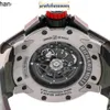 Horloges luxe mechanische Zwitserse beweging keramische wijzerplaat rubberen riem sport rm60 flyback automatisch 50 mm titanio da cinturino orologio rm6