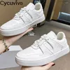 Casual Schoenen Gemengde Kleur Merk Lover's Dames Echt Leer Veterschoenen Platte Platform Sneakers Vierkante Neus Gevulkaniseerd Voor Mannen